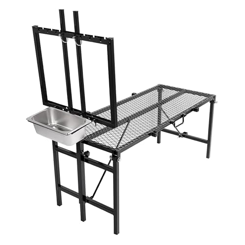HECASA Sheep Milking Stand Livestock Feeder Rack Adjustable Headpiece - color: Black