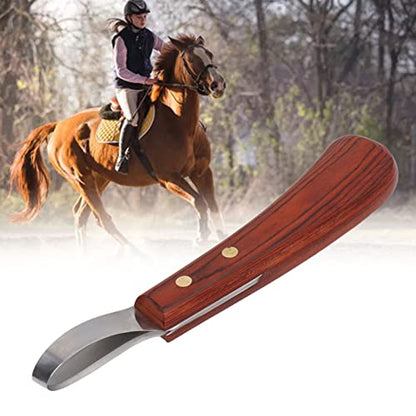 KUIDAMOS Hoof Knife for Horses, Double Edged Hoof Trimming Knife Hoof Trimmers with Cattle Horse Farrier Tools with Handle Farrier Hoof Loop Knife Farrier Supplies for Cutting