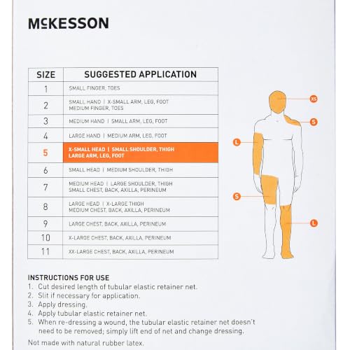 McKesson Tubular Elastic Retainer Net Dressing, 14 1/2 in x 25 yd, 1 ct - size: Size 5 1 Count