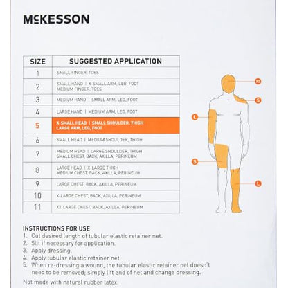 McKesson Tubular Elastic Retainer Net Dressing, 14 1/2 in x 25 yd, 1 ct - size: Size 5 1 Count
