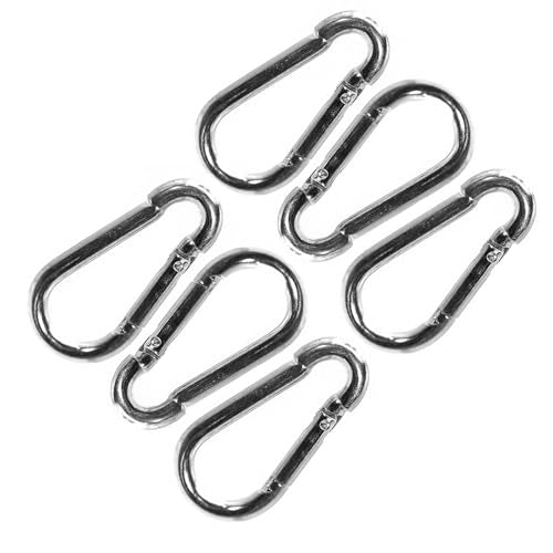 Jeffers Zinc Plated Steel Bucket Hook Spring Snap, Heavy Duty Metal Clip, Chain Connector, Utility Hook for Buckets, Rope, Leash, Farm, Barn, Stable, Hanging Accessories, Outdoor Hardware - 6 Pack - size: 6 Pack