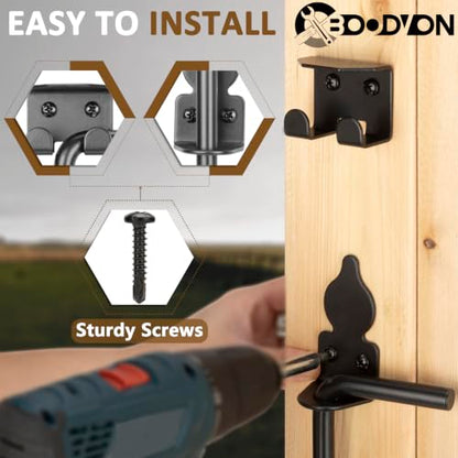 36 Inch Cane Bolt Gate Drop Rod Heavy Duty Gate Hardware, Gate Ground Latch for Wooden Fences, Metal Gates Doors Stopper for Gate Ground, Wrought Iron Gate Latches, Black Finish(1 Pack) - size: 36 Inch