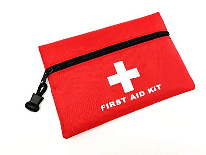 Red Emergency Pouch - Small Travel First Aid Bag for Car, Home, Office & Outdoors (8x5.5) - style: 8x5.5inch