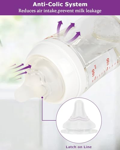 Silicone Nipples(S) for Pigeon Bottle,Slow Flow Baby Bottle Nipples,1m+ 6 Count - color: 1m+,S,6 counts