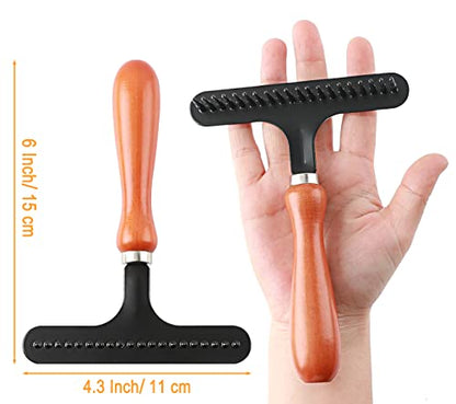Hand Held Carpet Rake Sheepskin Wool Brush Carding Fur Restore Carpets Softness and Texture Let Rugs to New Looking