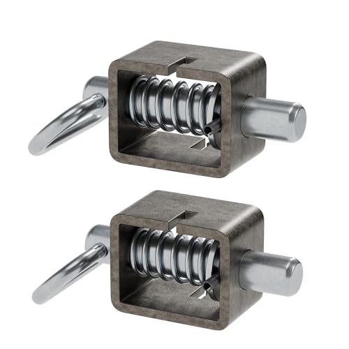 3-1/2'' Trailer Gate Latch, Weld-On Spring Latch Lock, Heavy-Duty Trailer Latch with Plain Tube, Spring Loaded Latch for Utility Trailer Gate, Pack of 2 - size: 3.5inch