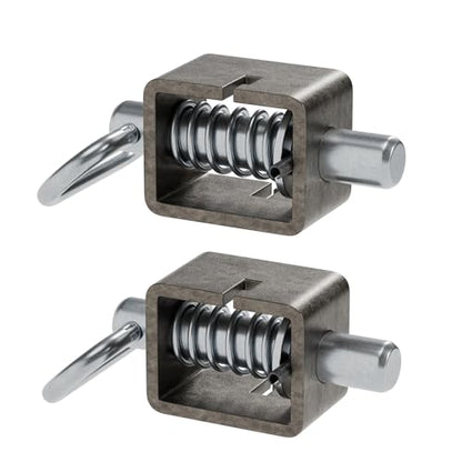 3-1/2'' Trailer Gate Latch, Weld-On Spring Latch Lock, Heavy-Duty Trailer Latch with Plain Tube, Spring Loaded Latch for Utility Trailer Gate, Pack of 2 - size: 3.5inch