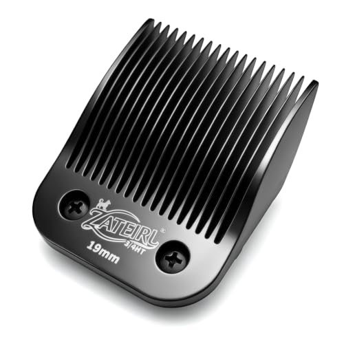 Size 3/4HT Detachable Pet Grooming Clipper Blade with Steel Cutter, 3/4 Inch (19 mm) Cut Length, Black, Compatible with Andis, Oster A5, Wahl KM10, 1 Pack - color: Black, size: 3/4HT 19mm