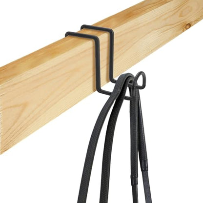 Cididu 8 Pcs Tack Hook 4 Inch, Heavy Duty Horse Halter Rack, Over Rail Bridle Hooks, Metal Horse Water Bucket Hangers for Hanging Horse Bridles, Saddle Fence Door Holder, Horse Stall Accessories