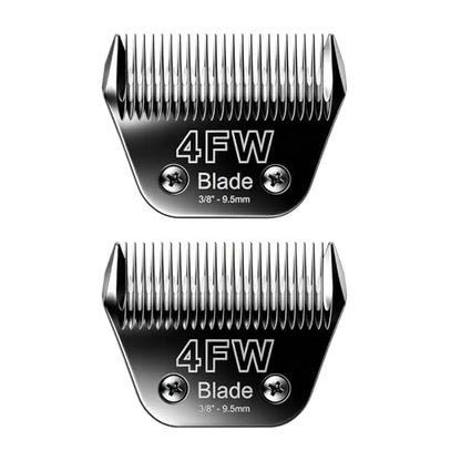 2PCS 4FW Wide Blades for Pet Grooming Compatible with Andis Clippers - size: Black/2PCS 4FW