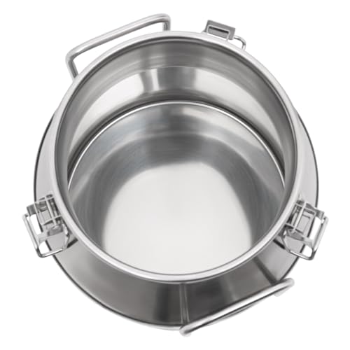 10L Stainless Steel Milk Can, Heavy Duty Food Storage & Transport Container for Dairy, Wine, Grains, Ideal for Home, Farm & Commercial Use, Without the Faucet - size: 10