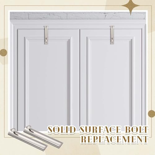 Lothee 2" 4 Pcs Brass Surface Bolt Door Latch, Satin Nickel - color: Satin Nickel, size: 2 Inch