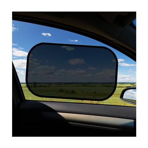 povtii 2PCS Car Window Shades, 21"×14" Side Window Screens Sun Shade Blocker for Your Child, Universal Glare Shield and UV Rays Protection Car Accessories Cling Window Cover (Transparent) - color: Transparent