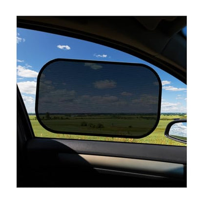 povtii 2PCS Car Window Shades, 21"×14" Side Window Screens Sun Shade Blocker for Your Child, Universal Glare Shield and UV Rays Protection Car Accessories Cling Window Cover (Transparent) - color: Transparent