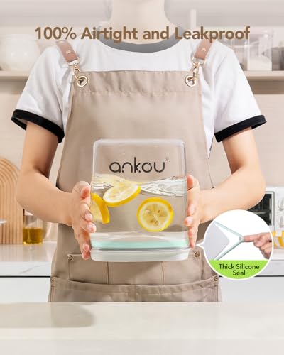 Ankou Food Storage Container Sets, 2.8 Qt *2+ 4.2 Qt *4 Airtight Canisters with Lids and 130ml Scoop, BPA-Free Plastic Pantry Containers for Flour, Sugar, Rice - color: 4L*4 + 2.65L*2