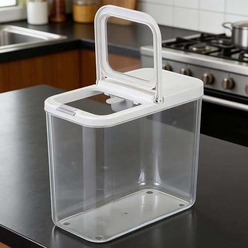 YEXEXINM Pet Food Storage Container with Lid & Scooper 10-15lbs/12L Dog Food Storage Container Clear Airtight Cat Food Storage Container BPA Free Dog Treat Container Store Dry Food for Pantry Kitchen