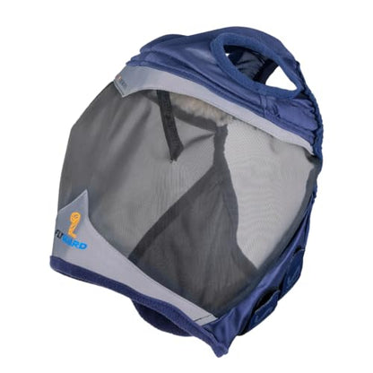 Shires FlyGuard Pro Fine Mesh Fly Mask with UV Protection Navy/Full/Ear Hole - color: Navy, size: Full