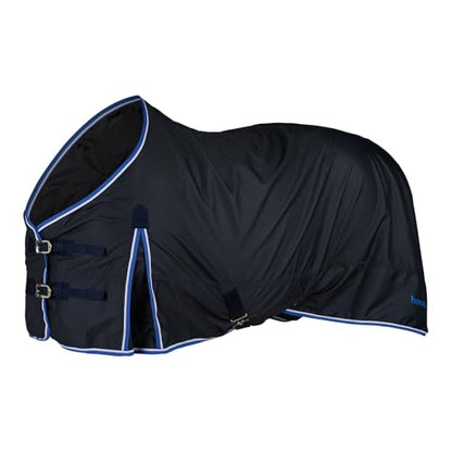 Horze Glasgow Waterproof Turnout Blanket - Lightweight No-Fill Rain Sheet - color: Blue, size: 69 in