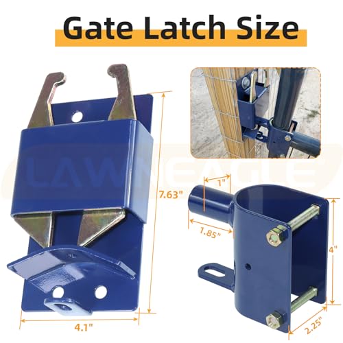 Blue Two Way Gate Latch – Heavy Duty Farm Gate Latch - color: 1 Pack Blue Two Way Gate Latch