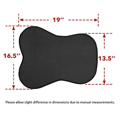 Harrison Howard Perforated Horse Saddle Pad Liner, Breathable Neoprene Anti-Slip Horse Under Pad for Riding-Black