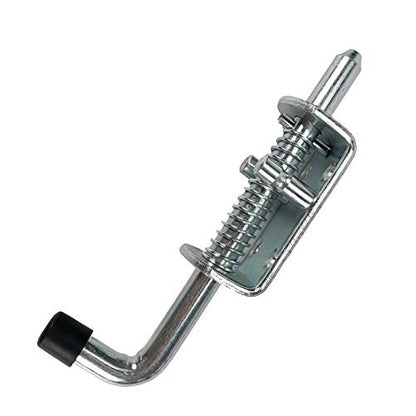 Steel Spring Loaded Latch Pin Assembly 6.5 Inch with 2-Set Spring Latches - Heavy-Duty Plated for Multi-Purpose Trailer Gates, Barn Doors & Heavy Tailgates (Screws Not Included)