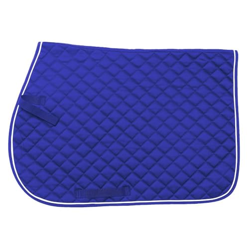 Tough 1 EquiRoyal Square Quilted Cotton Comfort English Saddle Pad - color: Royal Blue