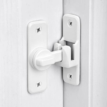 Matte White 90/180 Degree Flip Latch,Zinc Alloy Barn Door Latch - color: Matte White