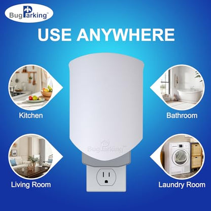 Flying Insect Trap for Fruit Flies,Gnats,1 Devices & 3 Refills | Plug-in UV Light for House flies, Silent Sticky Catcher for Indoor Use