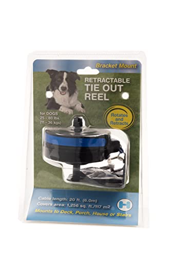 Lixit® Bracket Mount and Stake Retractable Leash Tie Outs for Dogs (Medium (Pack of 2), Bracket) - size: Medium (Pack of 2)