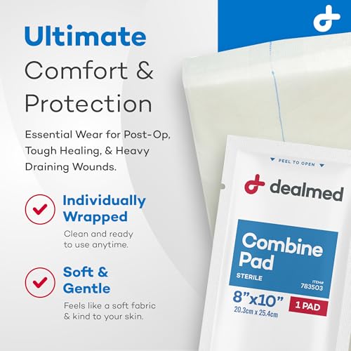 Dealmed Abdominal Combine Pads - Sterile 8 x 10 in - 24 Count - size: 8" x 10", style: Pack of 1