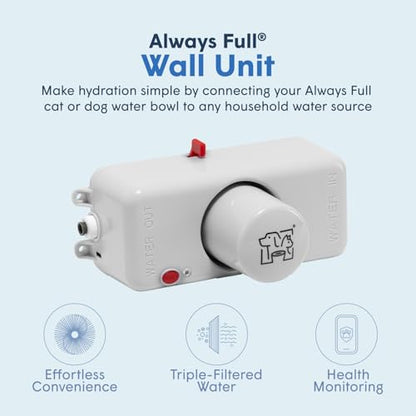 Wall Unit for Auto-Fill Pet Water Bowls