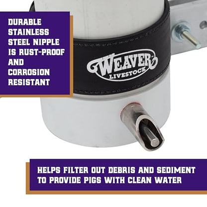 Weaver Livestock Vertical Pig Waterer Kit with Steel Nipples