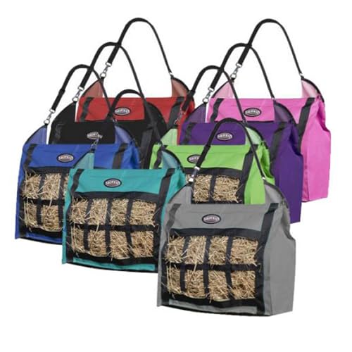 Showman Slow Feed Nylon Hay Tote - color: Black