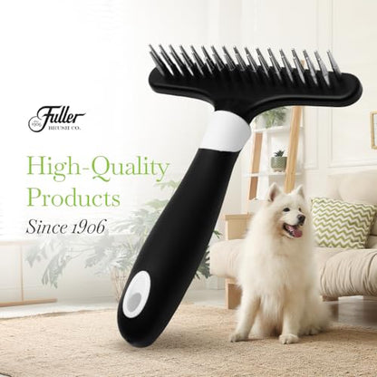 Fuller Brush Undercoat Pet Rake - 33 Sturdy Tapered Steel Pins Inset into Polypropylene Head - Ergonomically Designed Rubberized Handle - Reduce Tangles, Remove Loose Undercoat for Shed-Free Groom - size: Undercoat