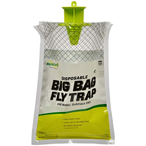RESCUE! Big Bag Fly Trap – Disposable, Outdoor Use - size: 1 pack