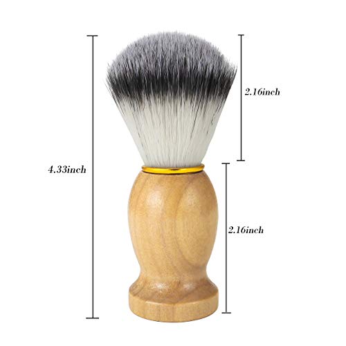 CCbeauty Mens Shaving Brush and Bowl Set, 4 in 1 Badger Shave Brushes Kit with Stainless Steel Bowl & Soap Mug, Safety Razor Stand, Birthday Boyfriend Dad Gifts Set for Men, Shaving Cream 3.5Oz - color: 3# White Cream