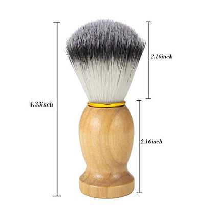 CCbeauty Mens Shaving Brush and Bowl Set, 4 in 1 Badger Shave Brushes Kit with Stainless Steel Bowl & Soap Mug, Safety Razor Stand, Birthday Boyfriend Dad Gifts Set for Men, Shaving Cream 3.5Oz - color: 3# White Cream