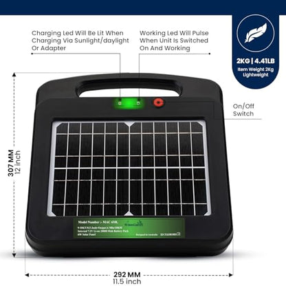 My Animal Command Solar Power Electric Fence Energizer Charger 0.5 Joules - size: MAC6ML 0.5 Joules