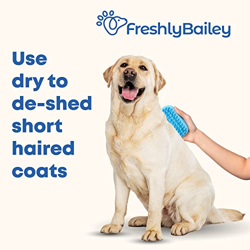 Rubber Curry Brush for Dogs - Soft Deshedding Brush for Short Hair
