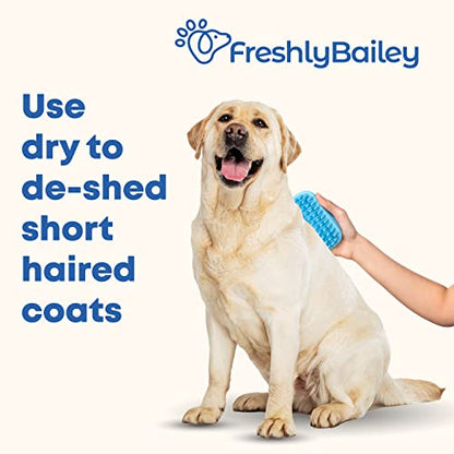 Rubber Curry Brush for Dogs - Soft Deshedding Brush for Short Hair