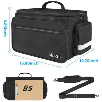 Mancro Medical Bag, Home Health Nurse Bag with Nonslip Bottom, Black
