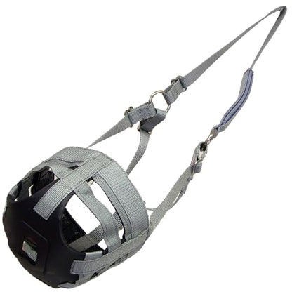 Best Friend Grazemore Grazing Muzzle - Includes Breakaway Horse Halter & Padded Noseband, Muzzle Promotes Natural Grazing, Prevents Laminitis & Obesity, Durable Design, Grey, Cob - size: Cob