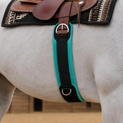 Horse Girth Soft Padded Neoprene Turquoise Western Riding Saddle Cinch 9719 - size: 32" L x 4" W
