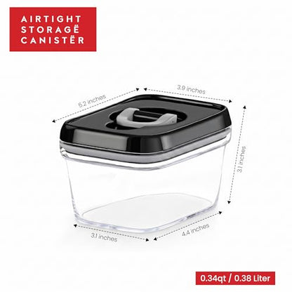 DWËLLZA KITCHEN Set of 6 Mini Airtight Food Storage Containers with Lids - Clear Plastic Small Pantry Containers for Spices, Candy, Nuts, Coffee or Tea, BPA-Free, Keeps Food Fresh & Dry - color: 05 - 0.3 liter (Set of 6)