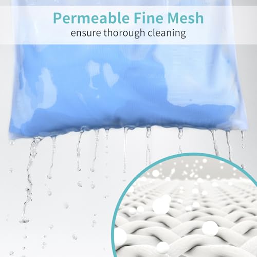 OTraki 12x16 Inch Mesh Laundry Bag 2 Pack Small Lingerie Sock Bag Washing Machine Soft Fine Mesh Zipper Laundry Bra Underwear Wash Bag for Home Travel Don't Drying, Melting 140-176℉ White - size: 12 x 16 inch