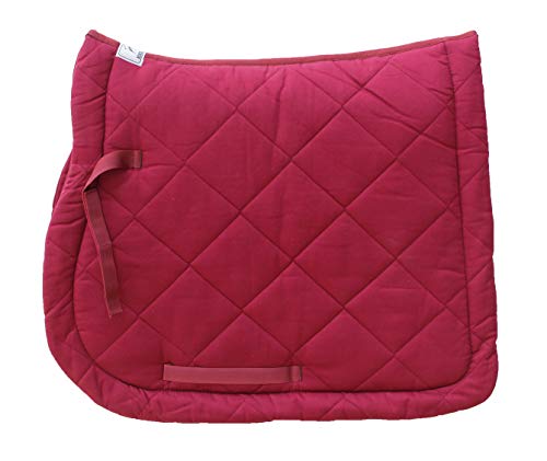 Horse Saddle Pad English Quilted Contoured All-Purpose Trail 72TS01 - color: Burgundy