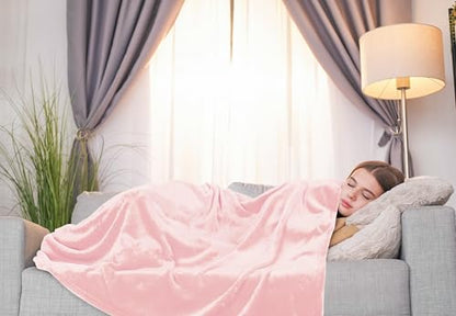 Utopia Bedding Ultra Soft Fleece Bed Blanket Throw Size Pink (50x60 Inches) - color: Pink, size: Throw (50x60 Inch)