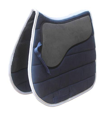 CHALLENGER Horse Saddle Pad English Quilted All-Purpose Shock Absorbing Neoprene 72TS18 - color: Navy