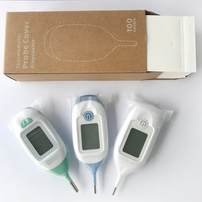 Disposable Cover for Rectal Thermometers - Special for Large Display & Short Probe Baby/Pet Rectal Thermometers (Covers -100 pcs)