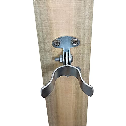 1-3/8" Flat Back Wall Mount Fork Gate Latch - Gate Latch Hardware with Screws or Lag Bolt for Gate Frames, Easily Mounts to Wooden Gate Post or Wall - size: 1-3/8"